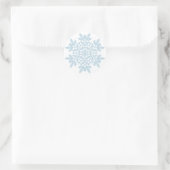 Elegant Snowflake (Frost Blue) Ronde Sticker (Tas)