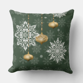 Elegant Snowflake Holiday Accent  Kussen