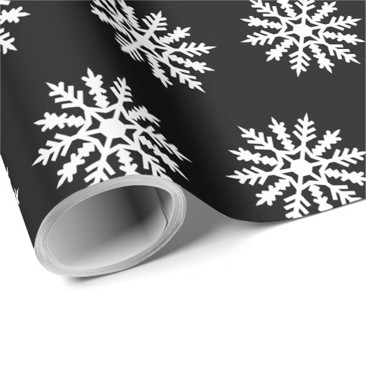 Elegant Snowflake Holiday Wrapping Paper Cadeaupapier (Rol Hoek)