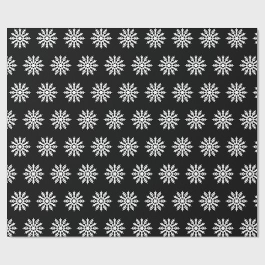 Elegant Snowflake Holiday Wrapping Paper Cadeaupapier (Vlak)