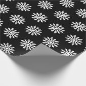 Elegant Snowflake Holiday Wrapping Paper Cadeaupapier (Hoek)