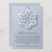 Elegant Snowflake kerst Corporate Holiday Bedankkaart (Voorkant / Achterkant)