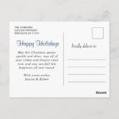 Elegant Snowflake kerstcadeaufeestdag Briefkaart (Achterkant)