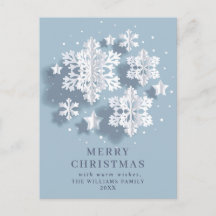 Elegant Snowflake kerstcadeaufeestdag