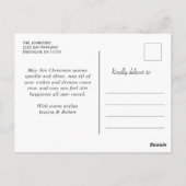 Elegant Snowflake kerstcadeaufeestdag Briefkaart (Achterkant)