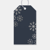 Elegant Snowflake kerstfeestdag Cadeaulabel (Achterkant)