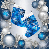 Elegant Snowflake Kerstmis stoppen Grote Kerstsok