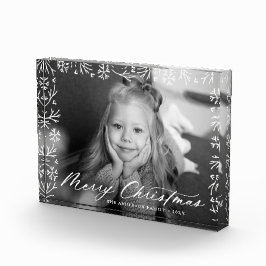 Elegant Snowflake Lijst Kerstmis Fotoblokken