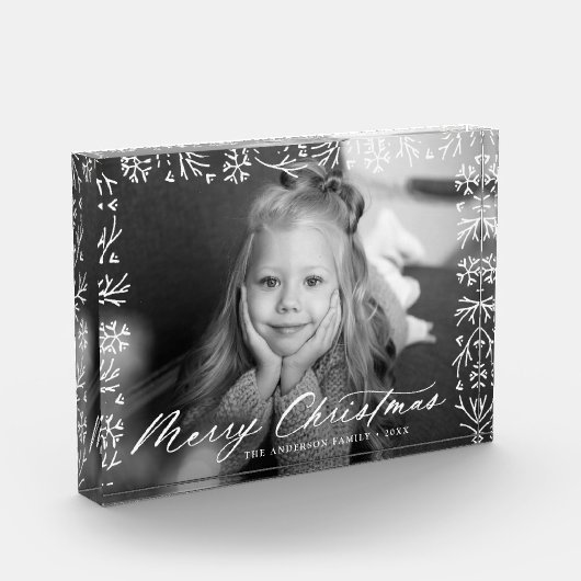 Elegant Snowflake Lijst Kerstmis Fotoblokken (Links)