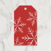 Elegant Snowflake | Modern Holiday Gold Cadeaulabels (Achterkant)