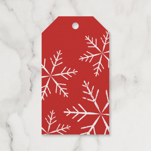 Elegant Snowflake | Modern Holiday Gold Cadeaulabels (Achterkant)