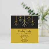 Elegant Snowflake Ornament Holiday Uitnodiging (Staand voorkant)