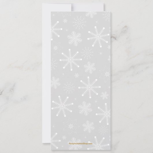 Elegant Snowflake Ornament kerstuitnodigingen (Achterkant)