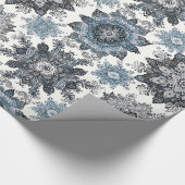 Elegant Snowflake Patroon Wrapping Paper - Winter Cadeaupapier (Hoek)