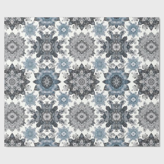 Elegant Snowflake Patroon Wrapping Paper - Winter Cadeaupapier (Vlak)