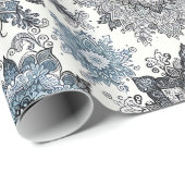 Elegant Snowflake Patroon Wrapping Paper - Winter Cadeaupapier (Rol Hoek)