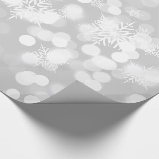 Elegant Snowflake Pattern Cadeaupapier (Hoek)