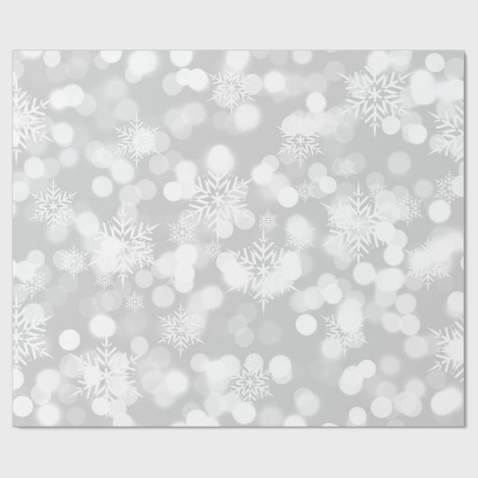 Elegant Snowflake Pattern Cadeaupapier (Vlak)