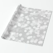 Elegant Snowflake Pattern Cadeaupapier (Uitgerold)