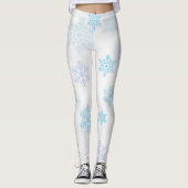 Elegant Snowflake Pattern Leggings (Voorkant)