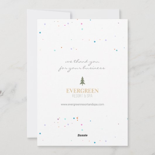 Elegant Snowflake Prettige feestdagen Corporate Feestdagenkaart (Achterkant)