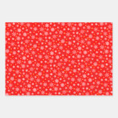 Elegant Snowflake Red Green White Kerstmis Modern Inpakpapier Vel (Voorkant 2)
