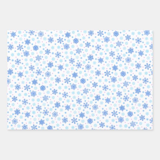 Elegant Snowflake Red Green White Kerstmis Modern Inpakpapier Vel (Voorkant)