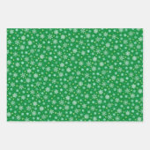 Elegant Snowflake Red Green White Kerstmis Modern Inpakpapier Vel (Voorkant 3)