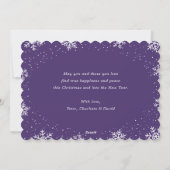 Elegant Snowflake Reindeer Christmas New Year Holi Feestdagenkaart (Achterkant)