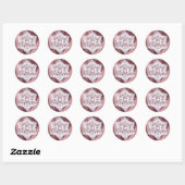 Elegant Snowflake Roos Gold Sparkle Ronde Sticker (Vel)