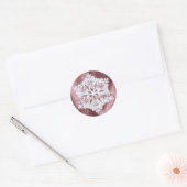 Elegant Snowflake Roos Gold Sparkle Ronde Sticker (Envelop)