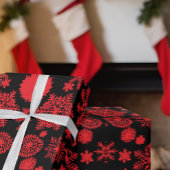 Elegant Snowflake Silhouette Gift Cadeaupapier