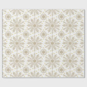 Elegant Snowflake Vakantie Kerstmis Wrapping Papie Cadeaupapier (Vlak)