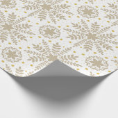 Elegant Snowflake Vakantie Kerstmis Wrapping Papie Cadeaupapier (Hoek)