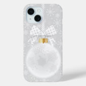 Elegant Snowflake White Ornament Kerstmis Case-Mate iPhone Case (Achterkant)