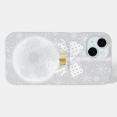 Elegant Snowflake White Ornament Kerstmis Case-Mate iPhone Case (Achterkant (horizontaal))