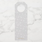 Elegant Snowflake White Ornament Kerstmis Flessenhanger (Achterkant)