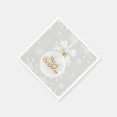 Elegant Snowflake White Ornament Kerstmis Servet (Hoek)