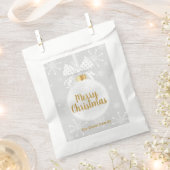 Elegant Snowflake White Ornament Kerstmis Treat Bedankzakje (Geknipt)