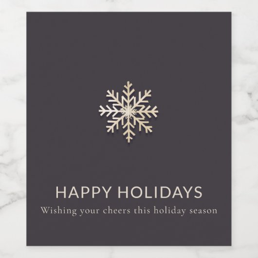 Elegant Snowflake Wijnlabel Wijn Etiket (Enkel label)