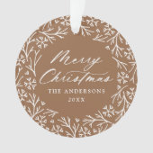 Elegant Snowflake Wreath Gingerbrood Foto Ornament (voorkant)