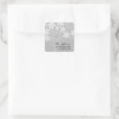 Elegant Snowflakes 1 - etiket met vakantieadres (Tas)