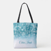 Elegant Snowflakes Aangepast | Canvas tas (Achterkant)