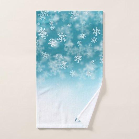 Elegant Snowflakes Aangepast | Handdoekset Bad Handdoek (Handdoek)