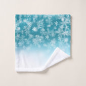 Elegant Snowflakes Aangepast | Handdoekset Bad Handdoek (Wasdoekje)