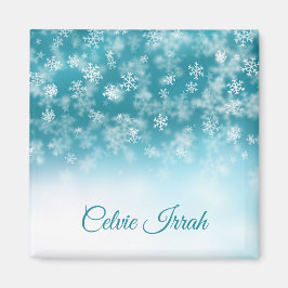 Elegant Snowflakes Aangepast | Magneet