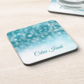 Elegant Snowflakes Aangepast | Onderzetter van kun (Linkerzijde)