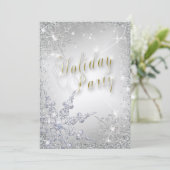 Elegant Snowflakes Amethyst Frost Holiday Kaart (Staand voorkant)