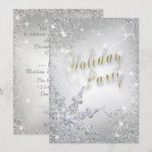 Elegant Snowflakes Amethyst Frost Holiday Kaart (Voorkant / Achterkant)