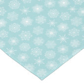 Elegant Snowflakes Blauwgroen Blauwe Kustkerst Korte Tafelloper (Hoek)